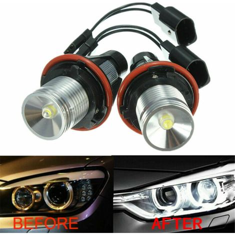 Angel Eye-Glühbirnen – 6 W LED – passend für BMW-Tagfahrlichter – passend für E39, E59, E53, E60, E31, E63, E64, E65, E66, E83, E87, gelbes Licht MUMU (1/4)