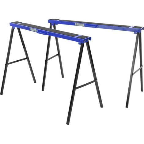 Paire de tréteaux métalliques, haut. 78 cm, long. 100 cm (1/4)