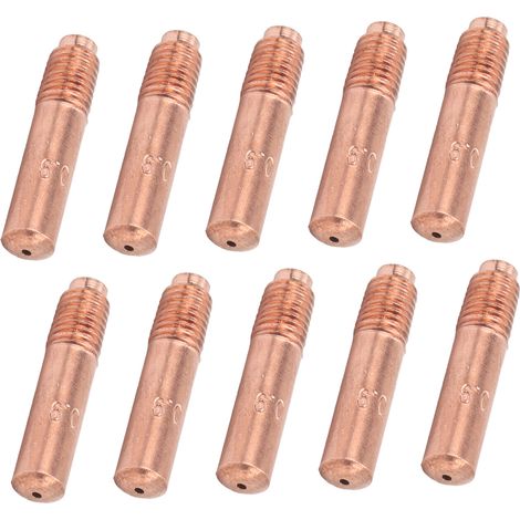 10 Pièces Buses de Rechange en Cuivre 0.9mm pour Soudage MIG, Accessoires Poste à Souder
