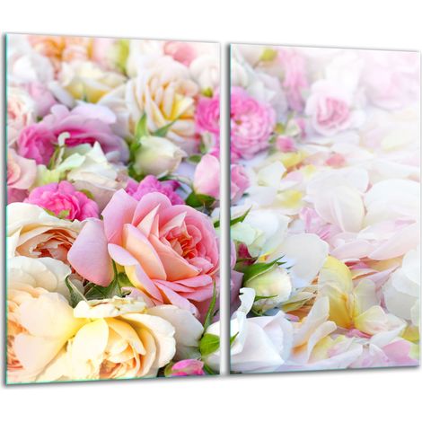 Tabla de cortar de vidrio 2x 30x52 flores (1/5)