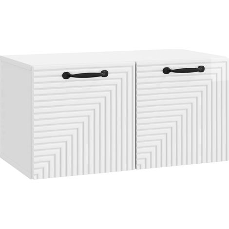 Wall-Mounted TV Cabinet High Gloss White 59.5 x 31 x 30 cm vidaXL