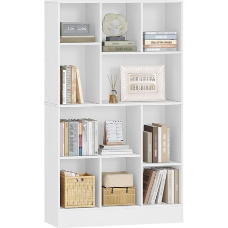 Bibliothèque, Meuble de Rangement Livres, 10 Compartiments (1/5)