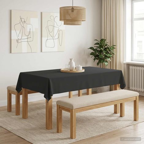 vidaXL Table Cloth Rectangular Dark Grey 110 x 180 cm Polyester (1/5)