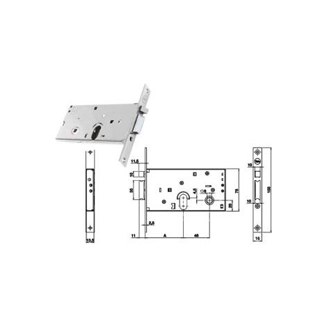 ELETTROSERRATURA INFILARE PER FASCE SOLO SCROCCO MM.78 H 85000  mm.70 (Y8500070080)    YALE