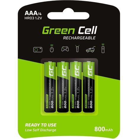 Green Cell HR03 Batteria ricaricabile Ministilo (AAA) NiMH 800 mAh 1.2 V 4 pz. (1/2)