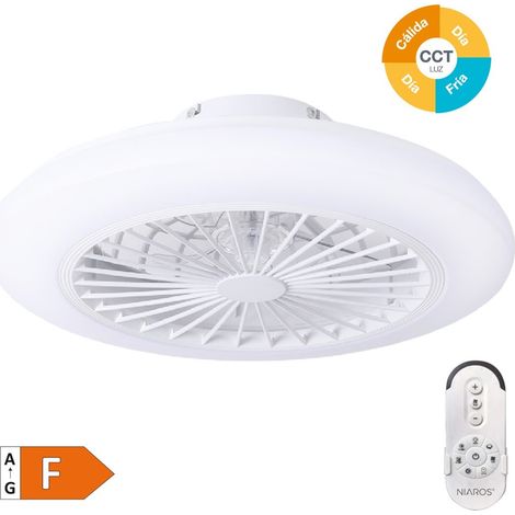 Ventilatore da soffitto "Talsano" con luce LED dimmerabile e telecomando (40W 3CCT 6500lm) bianco (1/5)