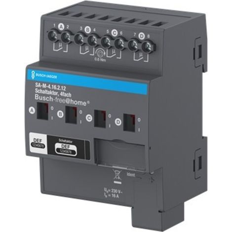 Busch Jaeger Schaltaktor 4fach 16A SA-M-4.16.2.12 (1/2)