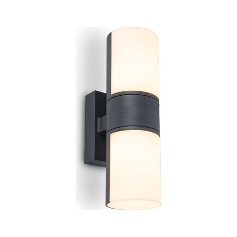 LUTEC Cyra-Lámpara de Pared, 23 W, gris oscuro/blanco (1/3)
