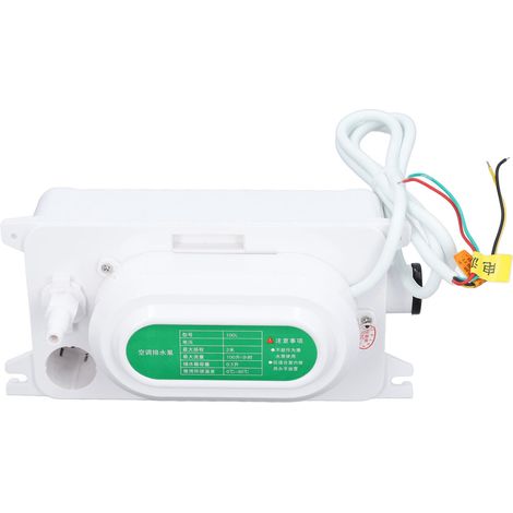 Pompe à condensats, pompe de vidange de climatiseur 100 L/h, réservoir d'eau de 500 ml, avec niveau pour l'évacuation des condensats des climatiseurs et déshumidificateurs.