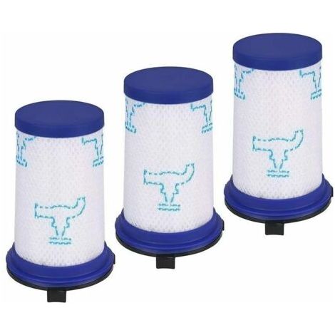 3-pack replacement filters for Rowenta Air Force 360 / X-Pert Essential 260 cordless vacuum cleaners--DTEKGAZ