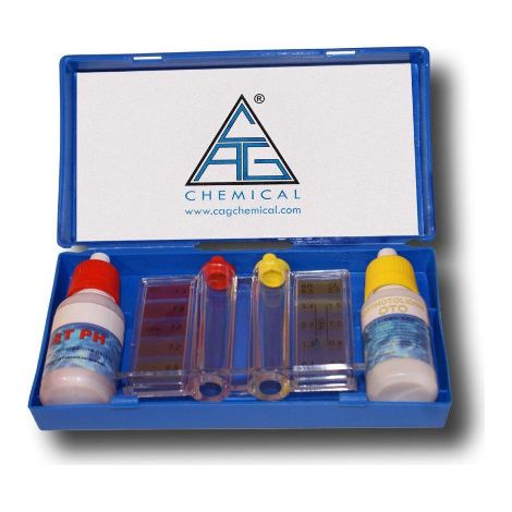 Kit test rapidi di misurazione valori PH e cloro per piscina piscine con liquidi in flacone