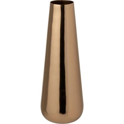 Vase Design en Métal "Moses" 40cm Rose Doré (1/3)
