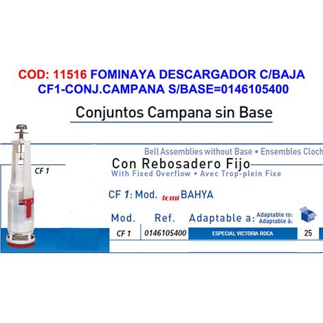 Fominaya CF1 Niedrige Spülkasten-Entladehaube ohne Sockel 0146105400