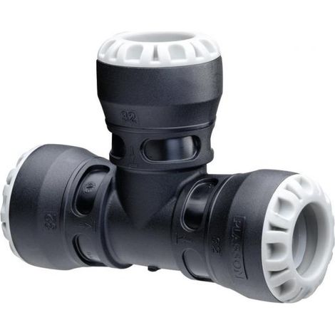 Raccord té égal - PLASSON - Polypropylène - 32mm - À emboîter - FFF (1/2)