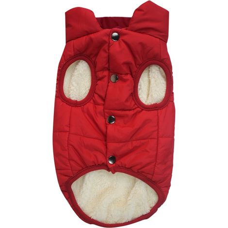 Pull pour chien - Rouge - Matière polyester - Combinaison pour chien - Pull d'hiver pour animaux de compagnie - Vêtements d'automne/hiver pour chien (1/5)