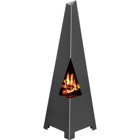 Victoria – Poêle à bois FAIKO 3 – Longueur max bûche 50 cm – Puissance 8 kW – Évacuation des fumées au-dessus – Foyer ouvert extérieur