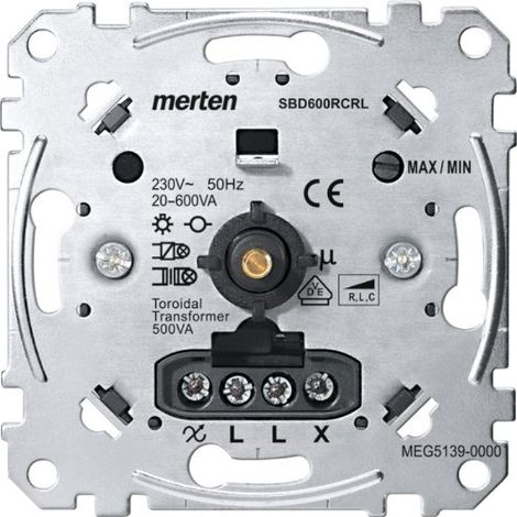 MERTEN MEG5139-0000 UNIVERSAL-DREHDIMMER-EINSATZ, 20-600 W/VA