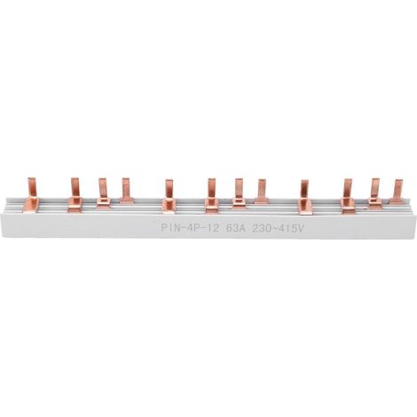 Barre Omnibus - Disjoncteur 4P 12 Canaux - Cuivre Rouge 63 A 230-415 V - Pour Installation Industrielle et Navale En Plein Air (1/5)