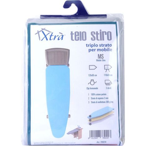 Funda de tabla de planchar móvil de 3 capas 120x65 Xtra 09903