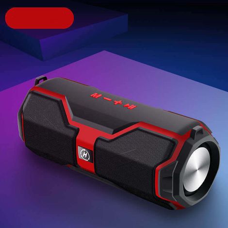 Bluetooth Speaker Portable Bluetooth Speaker Outdoor Wireless Speaker Red (1/5)