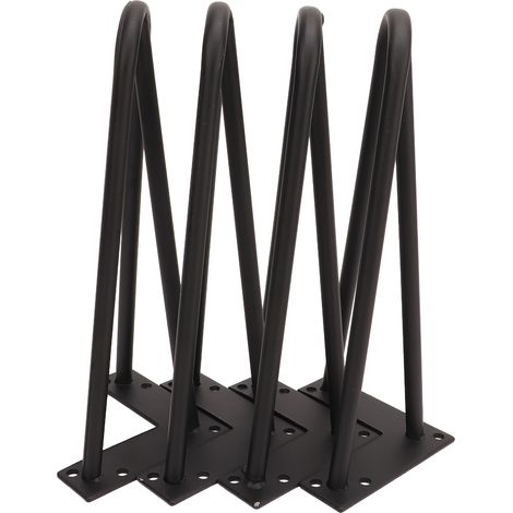 Pieds de table en métal, robustes et durables, à monter soi-même, pour tables de chevet, tables basses, bureaux. (1/5)