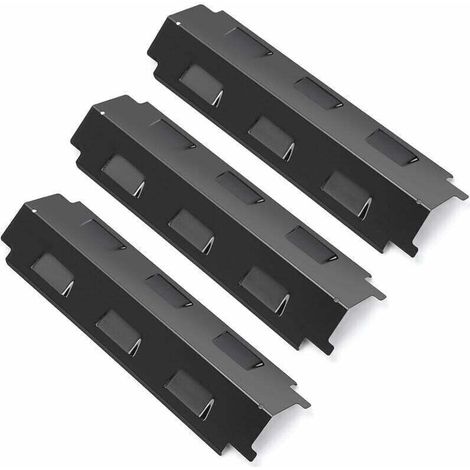 lot de 3 37CM Diffuseur Chaleur Accessoires pour Char-Broil, CCLIFE, Landmann, Uniflame, Fire Mountain, Barbecook, Outback Acier Porcelaine Plaque Chauffante Gril à Gaz Pièce Rechange (1/4)