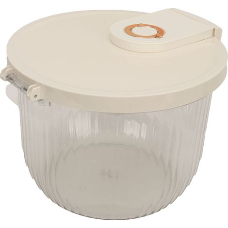 Conteneur à riz transparent grande capacité avec couvercle, seau distributeur de riz hermétique pour la cuisine, 7,5 kg / 16,5 lb (1/5)