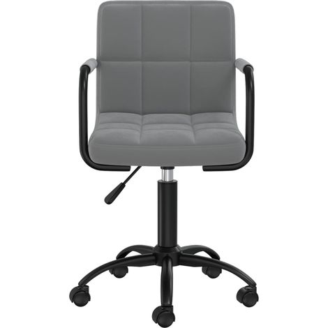 Maison Exclusive - Sedia da Pranzo Girevole Grigio Scuro in Velluto