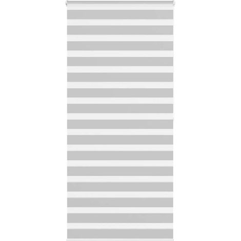 Doppelrollo Hellgrau 105x200 cm Stoffbreite 100,9 cm Polyester