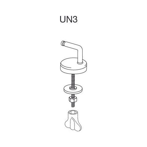Pressalit UN3 Univertikalscharnier Edelstahl