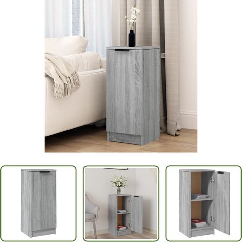 vidaXL Sonoma Farbe -  Sideboard Grau Sonoma 30x30x70 cm Holzwerkstoff (1/5)