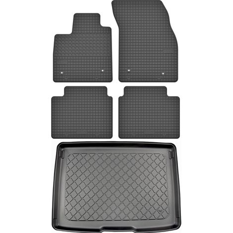 Juego de alfombrillas de goma para coche y alfombrilla para maletero para Ford Focus IV Hatchback desde septiembre de 2018.