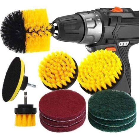 Brosse Nettoyage Perceuse 12PCS Brosse pour Perceuse Voiture, Brosse pour Perceuse Brosse Nettoyage, pour Jantes Carrelage Tapis Baignoire Cuisine (1/3)