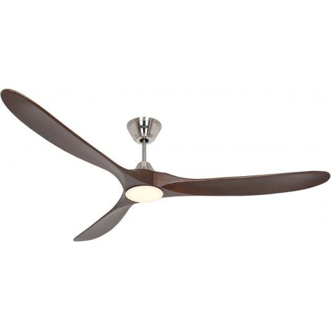 Ventilador de techo CasaFan 318063 ECO GENUINO-L con luz 180cm aspas nogal motor cromo cepillado (1/5)