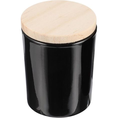 Glass Candle Jar with Black Lid for DIY Candle Making (1/5)