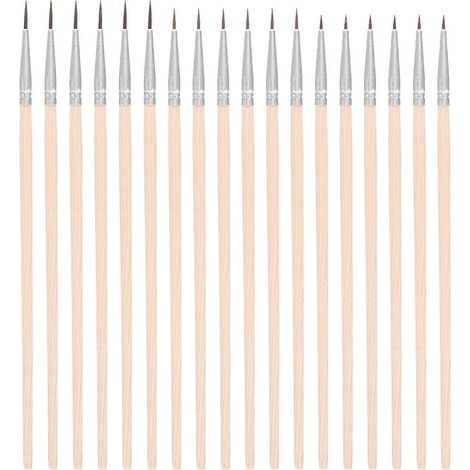 Set mit 60 Präzisionspinseln aus Nylon für Kinder, geeignet für Öl- und Aquarellmalerei. – 17 x 0,5 cm (1/4)