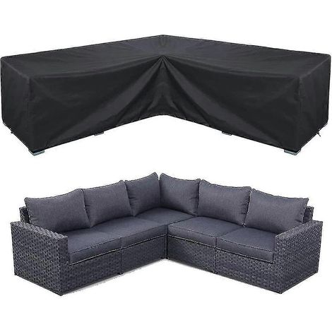 Housse imperméable pour canapé d'angle, ensemble de mobilier de jardin, housse pour mobilier d'extérieur modulable-155x95x68cm