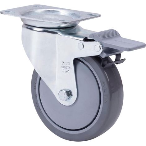 rueda giratora placa freno 10zvfd100cp-puisb polip.-poliur.gris eje bolas (1/2)