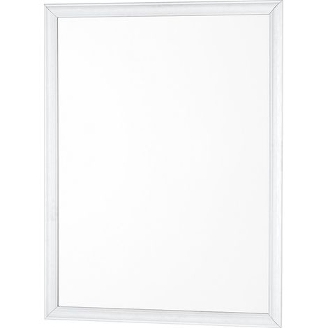 Specchio bagno 46x56 cm cornice bianca e installazione reversibile