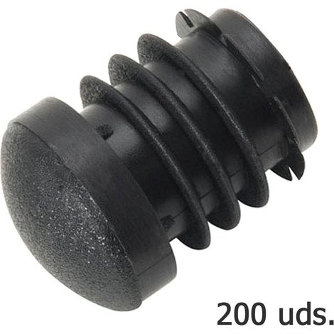 contera plastico redonda interior negra para tubo exterior ø 18 mm. bolsa 200 unidades