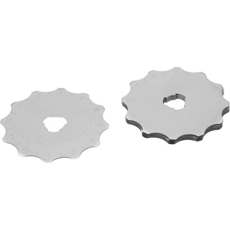Packung mit 10 Ersatzklingen aus Edelstahl für Rollschneider, Stoffschneider und Papierschneider. (1/4)