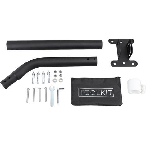 Swivel Mounting Kit with J-Mast for Starlink - Adjustable, for Eaves, Wall or Roof (1/5)