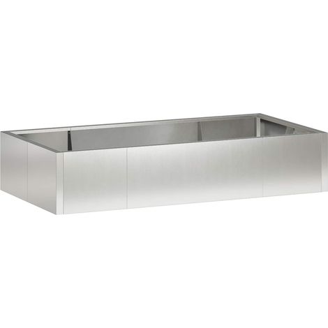 Stützmauer 6 stk. 200 x 100 x 50 cm Edelstahl Silber vidaXL (1/5)