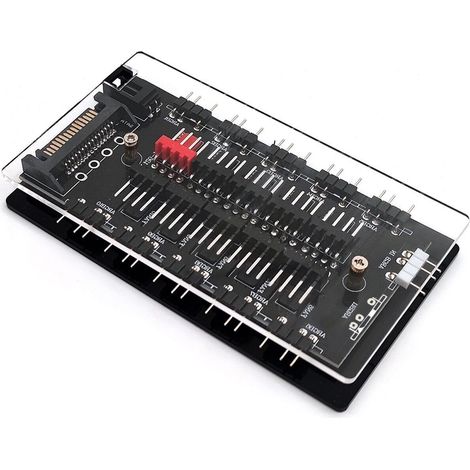 Small 4-pin PWM fan hub, computer speed and temperature control board, chassis, four-wire hub, 10 channels