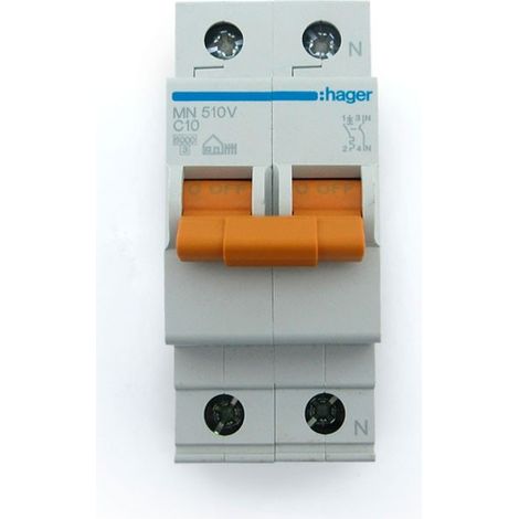 HAGER MN525V Interruptor automático MN 1P+N 25A curva C