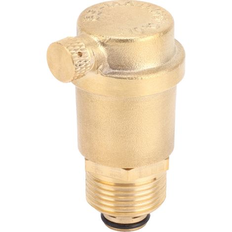 Soupape de purge d'air à filetage mâle G3/4 en laiton, vanne de purge d'air automatique pour système de chauffage au sol CVC (1/5)