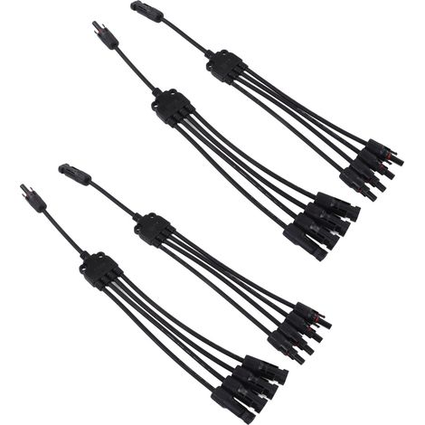 2er-Set Solarmodul Photovoltaik Y-Verzweigungskabel Parallelkabel PV-Adapterkabel Draht Stecker Buchse IP67 1000VDC PV LTY4 (1/5)