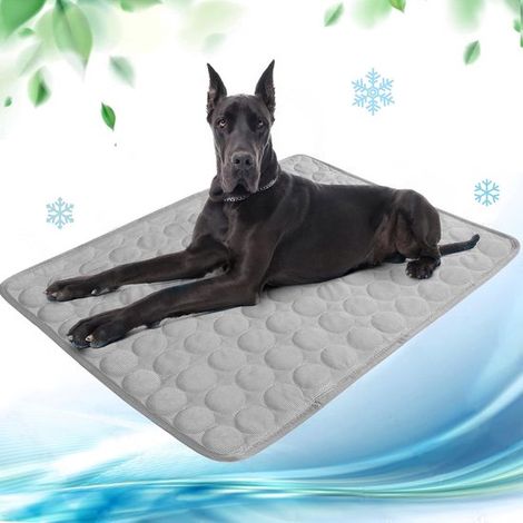 Tapis rafraîchissant pour chien et chat 150 x 100 cm, auto-refroidissant, imperméable et antidérapant, pour cage, panier et voiture, rose (1/5)