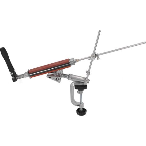 Système d'affûtage de couteaux à angle fixe et rotation à 360° avec 4 pierres à aiguiser pour la cuisine domestique (1/5)