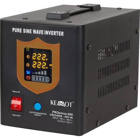 Gruppo di continuità (UPS) Kemot PROsinus 800, 12V/230V, 800VA/500W (1/2)
